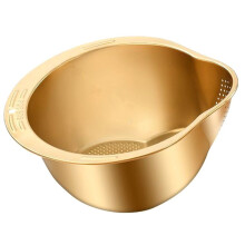 Multi-Use Basin Rice Washing Bowl Vegetable Washer Metal Colander Stainless Steel Vegetable Strainer Kitchen Tool