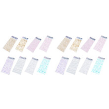 12Feuilles Stickers Lettres Colorés Pour Décoration DIY Sans Colle