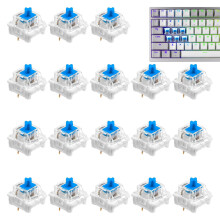 Keyboard Switches, 100 Pcs Blue Keyboard Clicker, Transparent Cover Blue Mechanical Keyboards Switches, Suitable for Led Gaming Keyboards Diy Kits