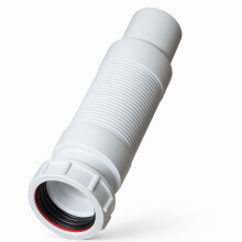 Hulthor Easy-Fit 40mm Flexible Waste Pipe – 1.1/2 Inch Bath & Sink Waste Connector, Compression - Spigot End, Flexible Shower Waste Connection