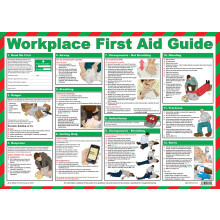 Safety First Aid Group First Aid at Work Guide Poster - Laminated (59 x 42 cm)