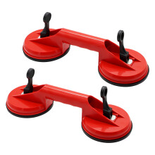 Iceten Heavy Duty Glass Suction Cups - Dual Cup Suction Lifter, Vacuum Handle Glass Suction Cups to Lift Glass, Tiles, Slabs, Lifting Capacity 100kg,