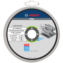 Bosch Professional 10 x Cutting Discs for Inox Rapido WA 60 T BF (for Stainless Steel, Ø 125 mm, Straight, Accessories for Angle Grinders), white, 12