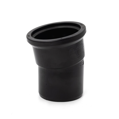 15 Bend (Single Socket), Black Kayflow 110mm Soil & Waste Pipe Fitting
