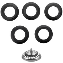 O-Rings Rubber Gasket 5 Pcs Franke Sink Plug Rubber Seal Washers Pipe Waste Basin Click Plugs Bath for Franke Basket Strainer for 78 79 80 82 83mm, U