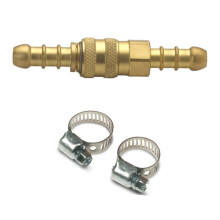 JD Brands Quick Release Gas Coupling Nozzle 8mm x 8mm – Brass Inline Hose Connector for Propane & Butane – Ideal for BBQs, Camping Stoves, Patio H
