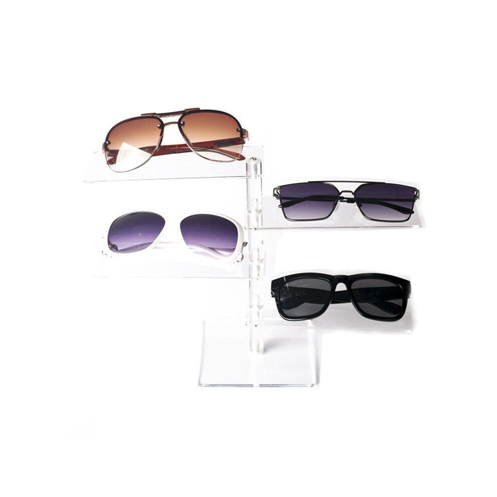 Tlily Acrylic Eyeglass Holder Stand, Sunglasses Organizer, Sunglass Holder, Acrylic Sunglasses Display,Sunglasses Rack Holder