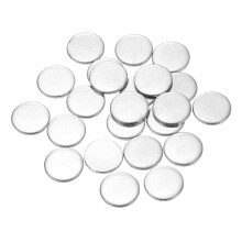 sourcing map 100Pcs Stainless Steel Disc, 9/16"(14mm) Dia 0.04"(1mm) Thick 304 Stainless Steel Flat Round Sheet Blank Round Circle Plate for Crafts M