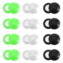 12 Pairs Running Bib Magnets, Magnetic Race Number Holder, Race Bib Magnets, Triathlon Cycling Field Supplies(White, Black, Green)