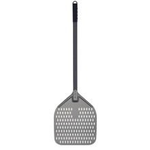 G.a HOMEFAVOR Perforated Pizza Peel 12 Inch Hard Anodized Aluminum Pizza Paddle with Long Detachable Handle, Rectangular Pizza Oven Peel for Baking,