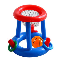 Inflatable Pool Ring Toss WaterSport Inflatable Basketball Hoop Inflatable Ring Toss for Kids Adults Summer Pool A