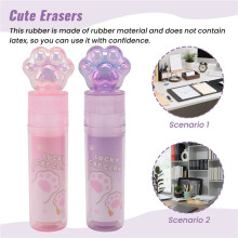 Cat Erasers, Cute Erasers Erasers for Kids Erasers Kawaii Erasers Lipstick Eraser Retractable Eraser
