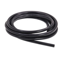 DBOO Flexible Silicone Vacuum Tube - High Temp Resistant, 4mm ID x 8mm OD, 3m Length Silicone Tube Black Vacuum Hose- Ideal for Air and Water Transmi