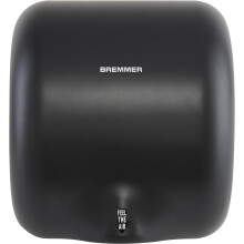Bremmer Generic Turbo Hand Dryer, High Velocity Low Energy Eco Friendly Electric Hand Dryer for Commercial Toilets, Black