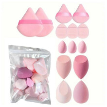14 Pcs Beauty Eggs Makeup Sponge Set Long Lasting Foundation Blender Wet Dry Use