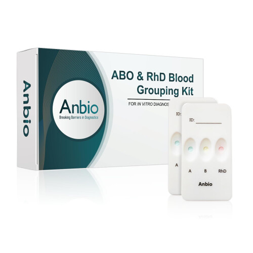 Anbio 2 x Blood Type Test Kit - Group A, B, RHD Testing - Rapid Home Tests