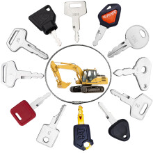 12 Pcs Dumper Keys, Ignition starter Key Set, Construction Universal Ignition Starter Switch Spare Key Set for Agricultural and Excavator Machinery D