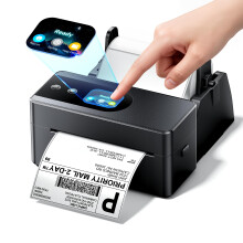 Phomemo Thermal Label Printer 4x6 with Touchable Screen, Bluetooth Shipping Label Printer for Small Business, PM64D Label Maker Compatible with Amazo