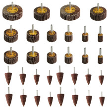 32 Pcs Sanding Flap Wheels Abrasive Flap Wheel Sander, 80 Grit Abrasive Sanding Wheels Sandpaper Polishing Disc Grinding Wheel with 1/4" Shank for Dr