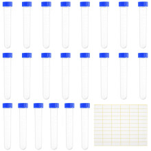 22 Pcs Plastic Centrifuge Tubes, 10ml Test Tubes Sample Vials with Screw Caps, Clear Graduated Conical Specimen Sample Tubes for Laboratory Pigments