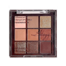 Chocolate Nine Color Eye Shadow Palette for Smoky and Daily Makeup with Silky Tones for Brightening and Contouring