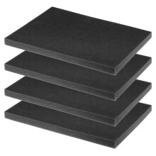QWORK 4 Pcs Tool Box Foam Inserts - 40x30x2.5 CM Pick and Pluck Foam Sheets for Tool Organisation, Flight Cases, DIY & Storage