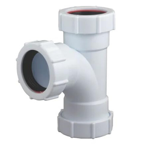 Waste Compression 40mm Swept Tee (Pack of 3)