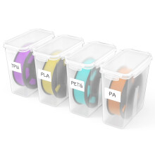 bruwaa Filament Storage Box for 3D Printing Filament, Sealing and Protection - 4 Pack Filament Containers - Portable Storage, Moisture and Dust Resis