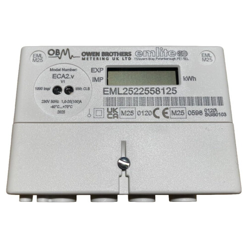 ECA2.v 100A MID Certified Single Phase kWh Electric Meter