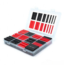 Heat Shrink Tubing Kit, 200Pcs 3:1 Adhesive Lined Waterproof Sleeves, IP68 Waterproof Rating, Insulated Wire Connectors, Wire Cable Repair Sleeve (Bl