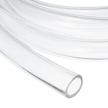 sourcing map Clear PVC Tubing, 19mm ID x 25.25mm OD - 6ft PVC Tube Lightweight Vinyl Hose, Transparent Flexible Plastic Water Tubing for Air Oil Wate