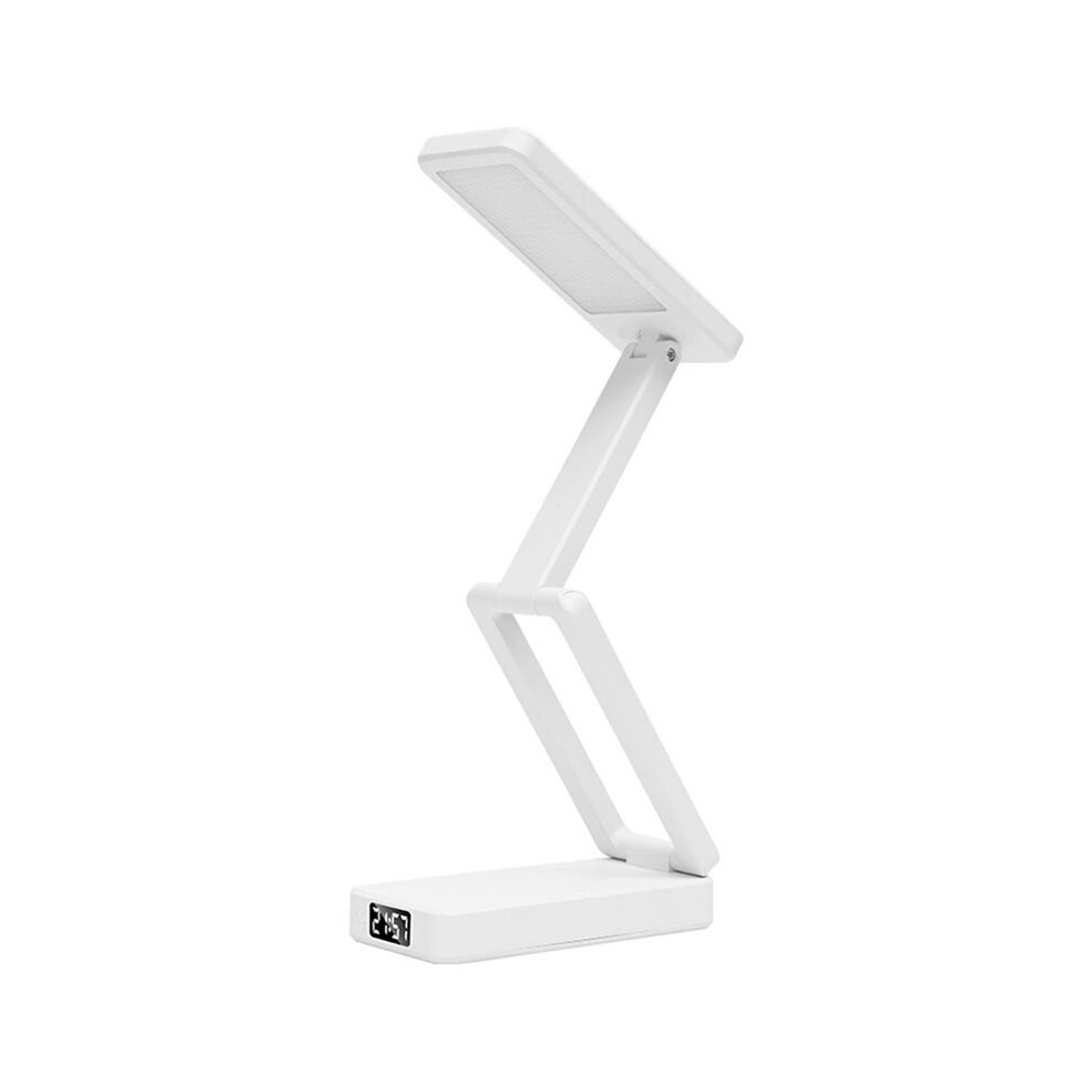Folding Led Desk Lamp 3 Color Temperature Modes Stepless Dimming Brightness Memory Led Night Lights With Clock 4713946064178