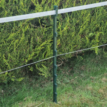 Doblit 105cm Poly Post 3FT Plastic Fencing Stake | Reinforced Mobile Electric Fence Poles | Features 40mm Tape Clips (Green, Pack of 40)