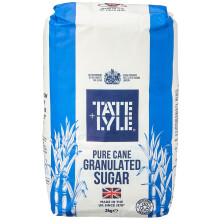 Tate & Lyle TS-150002 Granulated Pure Cane Sugar Bag, 2kg, White