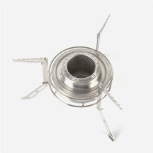 Backpacking Kooktoestel met 100ml Aluminium Alcoholbrander en Roestvrijstalen Opvouwbare Standaard