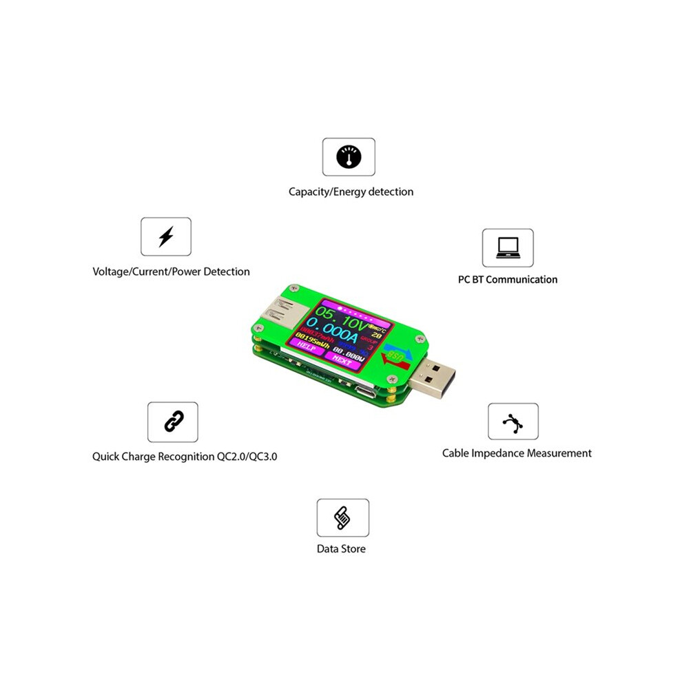 Um24 Usb Lcd Display Voltmeter Ammeter Battery Charge Voltage Current Meter Multimeter Cable Measure Tester No 4711474046444