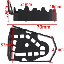 Para 703F Extensión del Pedal de Freno Trasero, Ampliador de Palanca, Almohadilla Antideslizante Más Ancha, Accesorios para Motocicleta