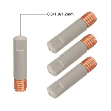 14pcs MB15ak Mig Coated Anti-Spill Welding Nozzle European Airless Welding Accessories Ceramic Protective Cover 1.0mm