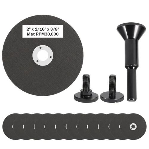 Roda de Corte de 2 Polegadas para Esmerilhadeira, Pacote com 15 Discos de Corte de Metal de 2 Polegadas com Furo de 3/8 Polegada e Arbor de Metal com