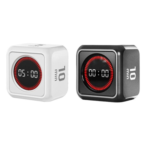 Visual Countdown Timer with 3-Stage Volume Control Silent Flashing Alert Built-in 800mAh Battery 1