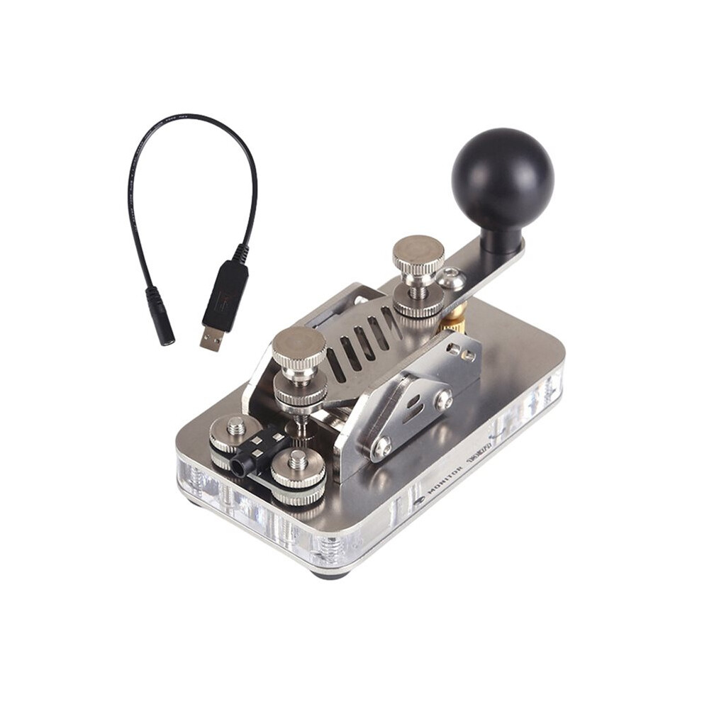 Cw Morse Code Key Manual Transmission Training Morse Code Key With Computer Cable For Cw Shortwave Telegraph Transmitter 4713105119190