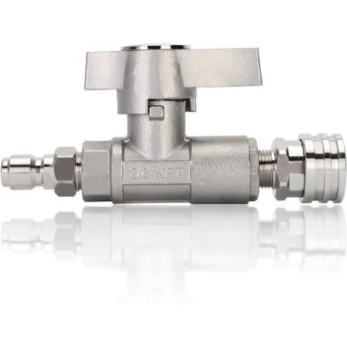 Kulventil för Högtryckstvätt, 3/8" DN10 Kulventil, Högtryckskulventil för Högtryckstvättsslang, 5000 PSI