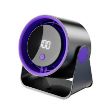 Small Home Desktop Fan Rechargeable Mute Digital Circulation Fan Student Dormitory Electric Cool Fan Summer Cooler Black