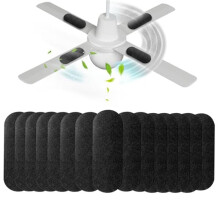 40 Pack Ceiling Fan Filters for Blades, Black Ceiling Fan Pads, Dust Catcher Activated Coconut Carbon Ceiling Fan Filter