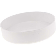 (White 28cm) Tenlacum Round Container Flower Bonsai Pot Vase Suiban Ikebana Plastic (black 23cm)