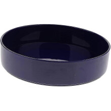 (Navy Blue 33cm) Tenlacum Round Container Flower Bonsai Pot Vase Suiban Ikebana Plastic (black 23cm)