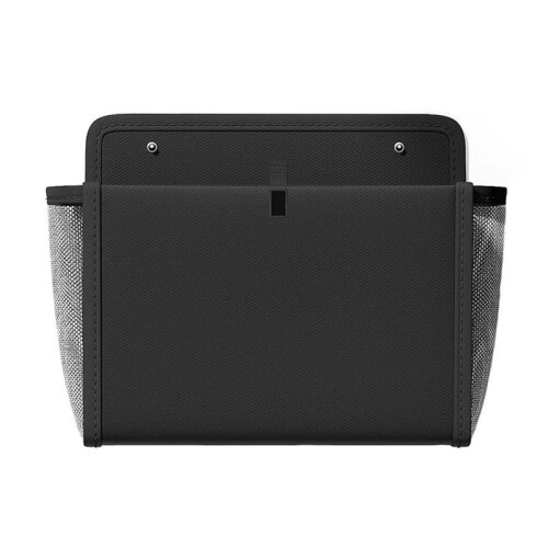 Black Storage Bag Wall-Mounted Multi-Compartment Door Organizer Side Pockets Large Capacity Mesh Pocket Organizer