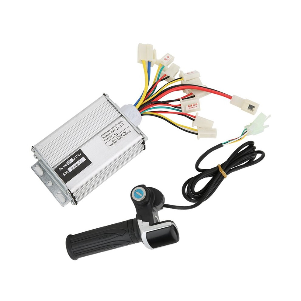 36V 1000W Electric Bike Brushed Controller And Multifunction Thumb Throttle Grip Set With Lock Electric Quantity Display 4711479641385