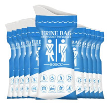 12er-Pack Einweg-Urinbeutel 800 Ml, Tragbarer Notfall-Urinbeutel und Erbrochenenbeutel für Camping und Wandern