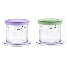 Lot de 2 Coupes à Dessert avec Couvercles pour Sorbetière pour FastFreeze 5-en-1 (Vert et Violet)